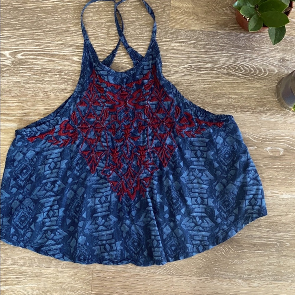 Embroidered tank
